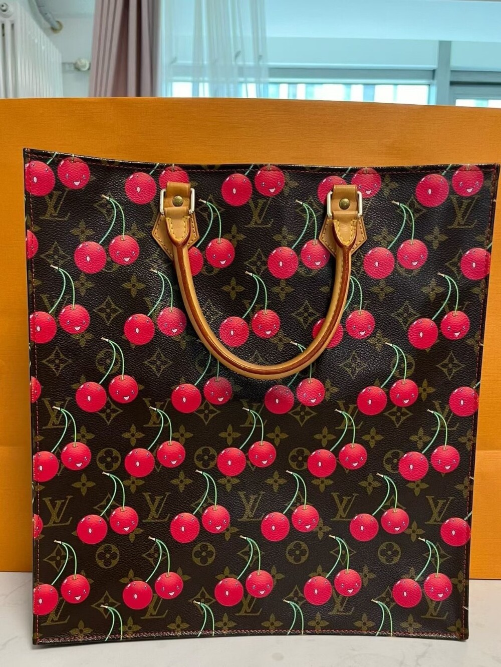 LOUIS VUITTON Monogram Cherry Tote Bag M95010 by Takashi Murakami